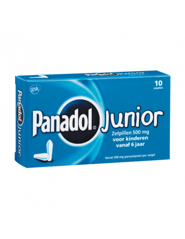 Panadol Junior 500 mg 10 zetpillen