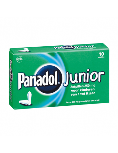 Panadol Junior 250 mg 10 zetpillen