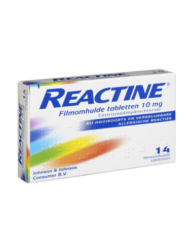 Reactine 10mg allergie 14 tabletten