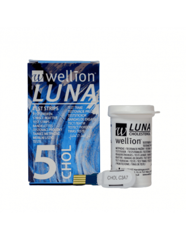 Wellion Luna cholesterol teststrippen 5 stuks