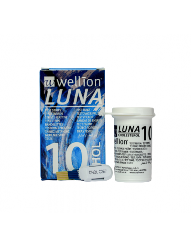 Wellion Luna cholesterol teststrippen 10 stuks