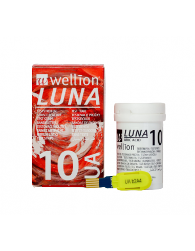 Wellion LUNA urinezuur strips 10 stuks