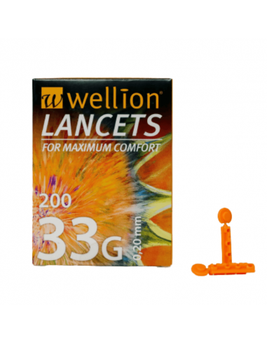 Wellion 33G lancetten 200 stuks