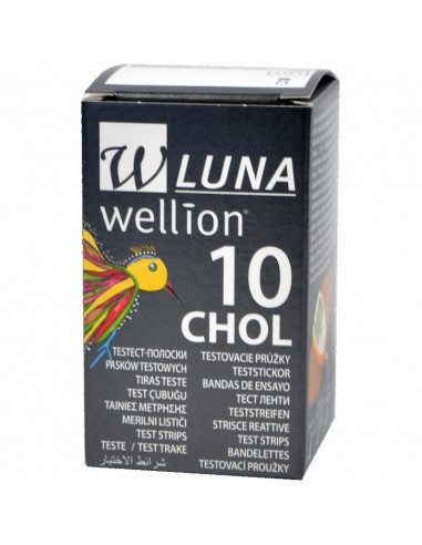 Wellion Luna cholesterol teststrippen 10 stuks