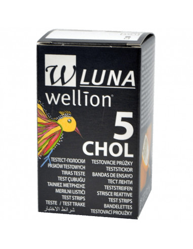 Wellion Luna cholesterol teststrippen 5 stuks