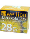 Wellion 28G Veiligheidslancetten 25 stuks